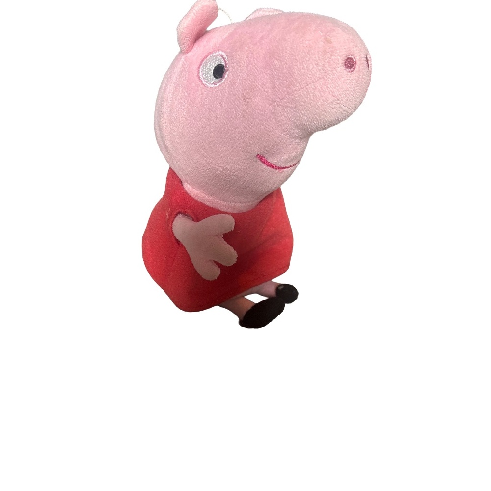 Peppa Pig 8” Bean Bag Plush Toy Red Dress Stuffed Animal TV Character